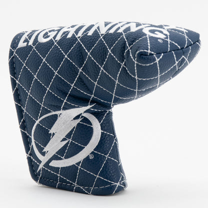 Tampa Bay Lightning solid blade putter quilted golf headcover alternate view