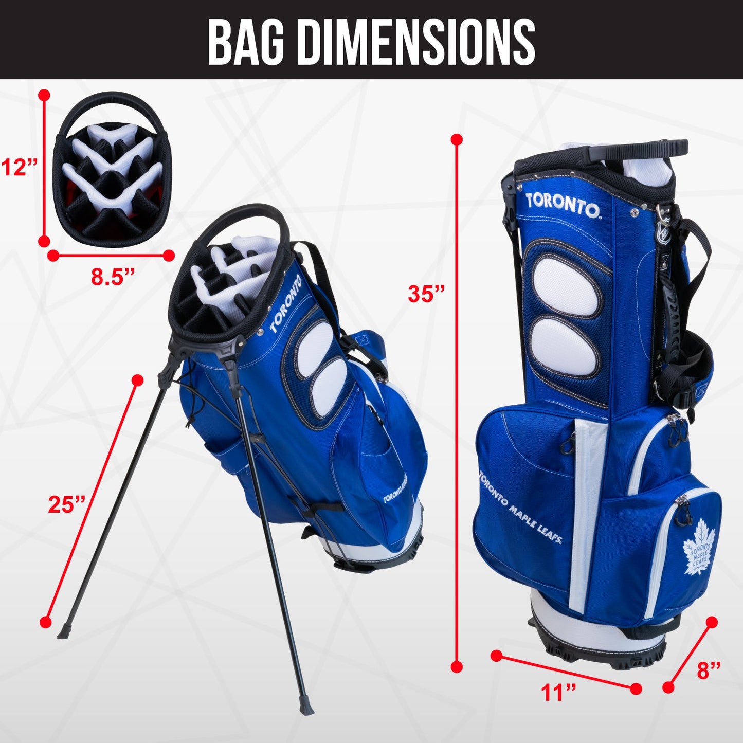 Toronto Maple Leafs Fairway Stand Bag - Image 4 - Club Rehab