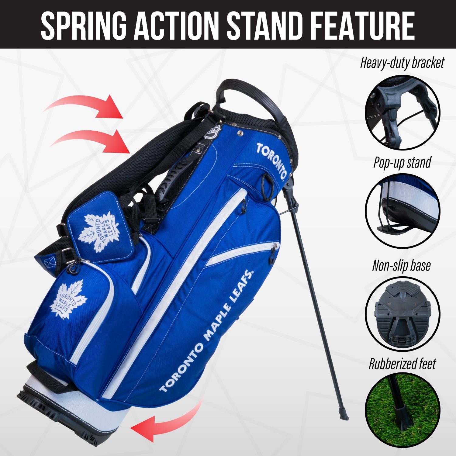 Toronto Maple Leafs Fairway Stand Bag - Image 5 - Club Rehab
