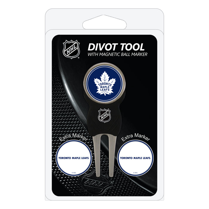 Toronto Maple Leafs divot repair tool and three ball markers