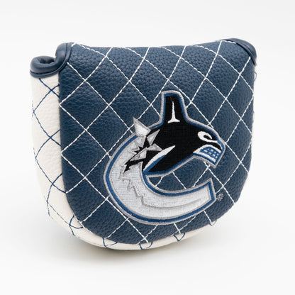 Vancouver Canucks solid mallet putter quilted golf headcover alternate view