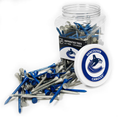 Vancouver Canucks 175-count golf tee jar with team-imprinted tees
