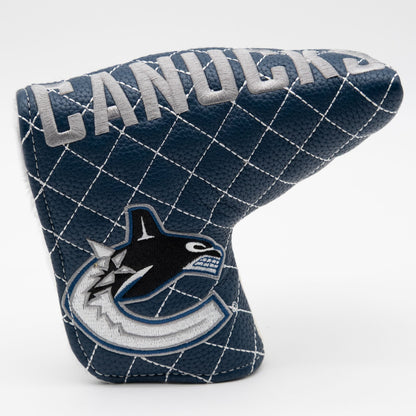 Vancouver Canucks split blade putter quilted golf headcover