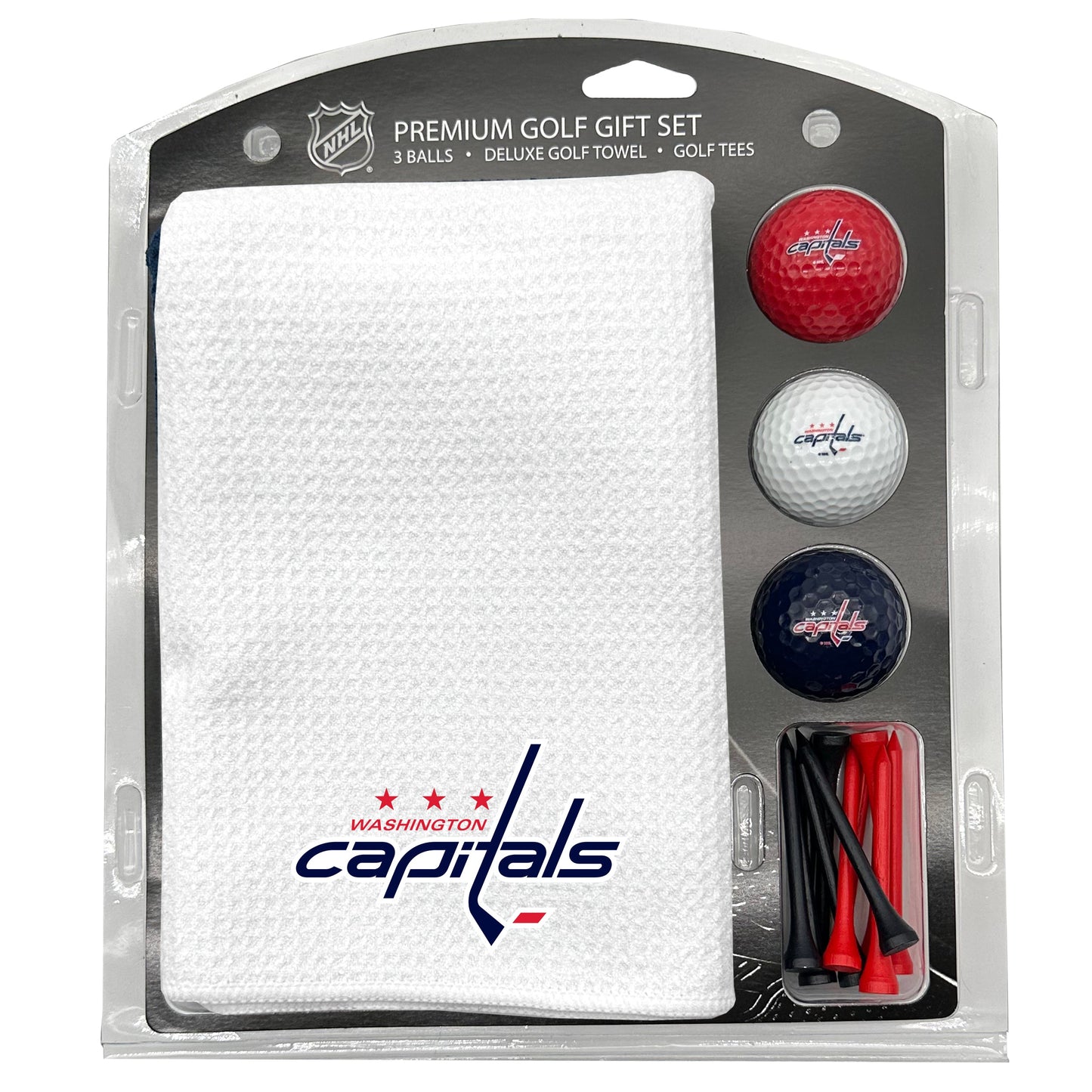 Washington Capitals White Microfiber Towel Golf Gift Set - Club Rehab
