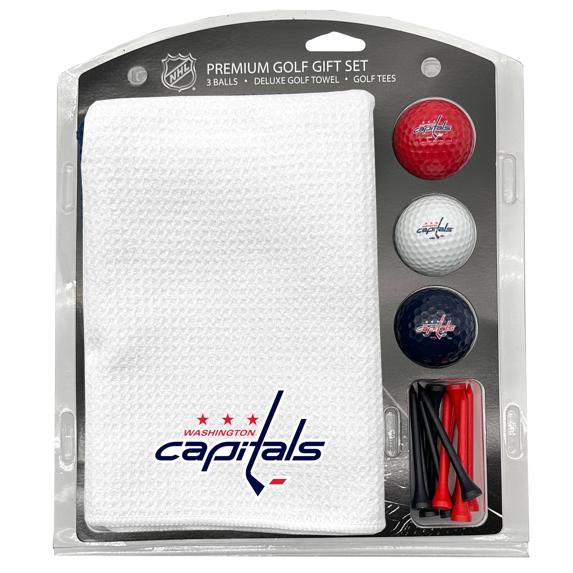 Washington Capitals White Microfiber Towel Golf Gift Set - Club Rehab