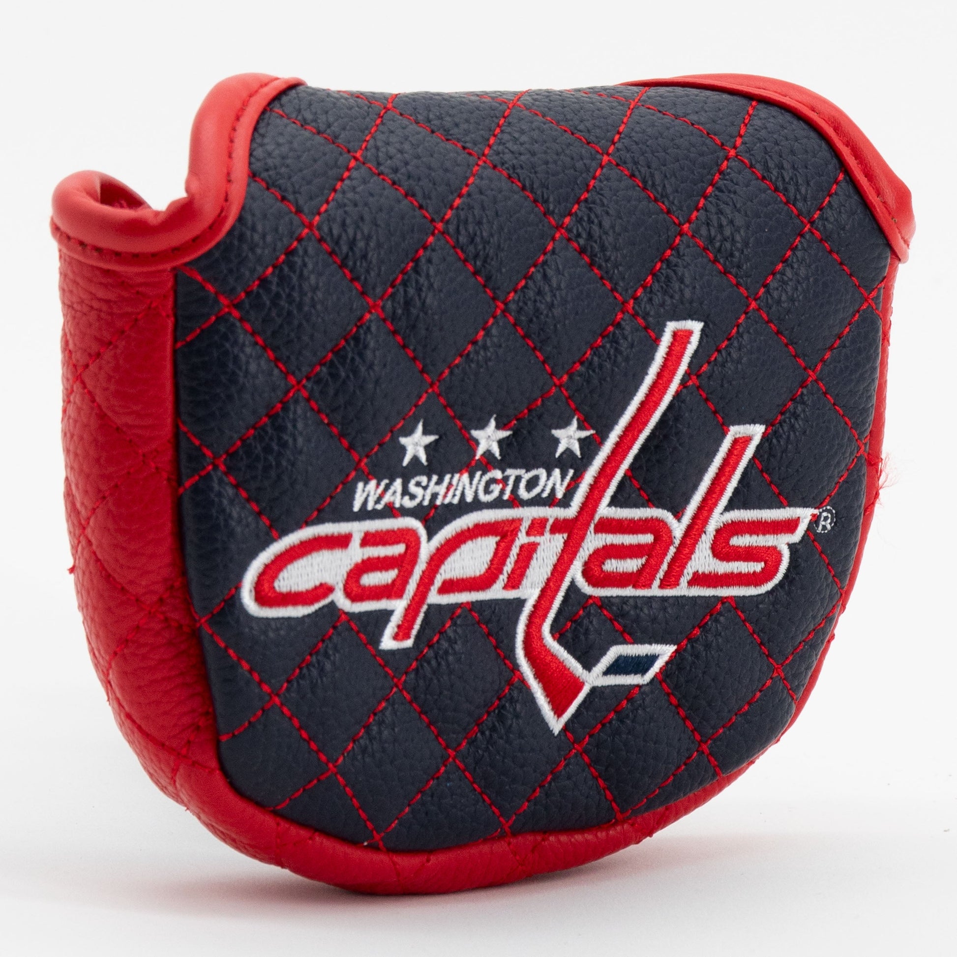 Washington Capitals solid mallet putter quilted golf headcover alternate view