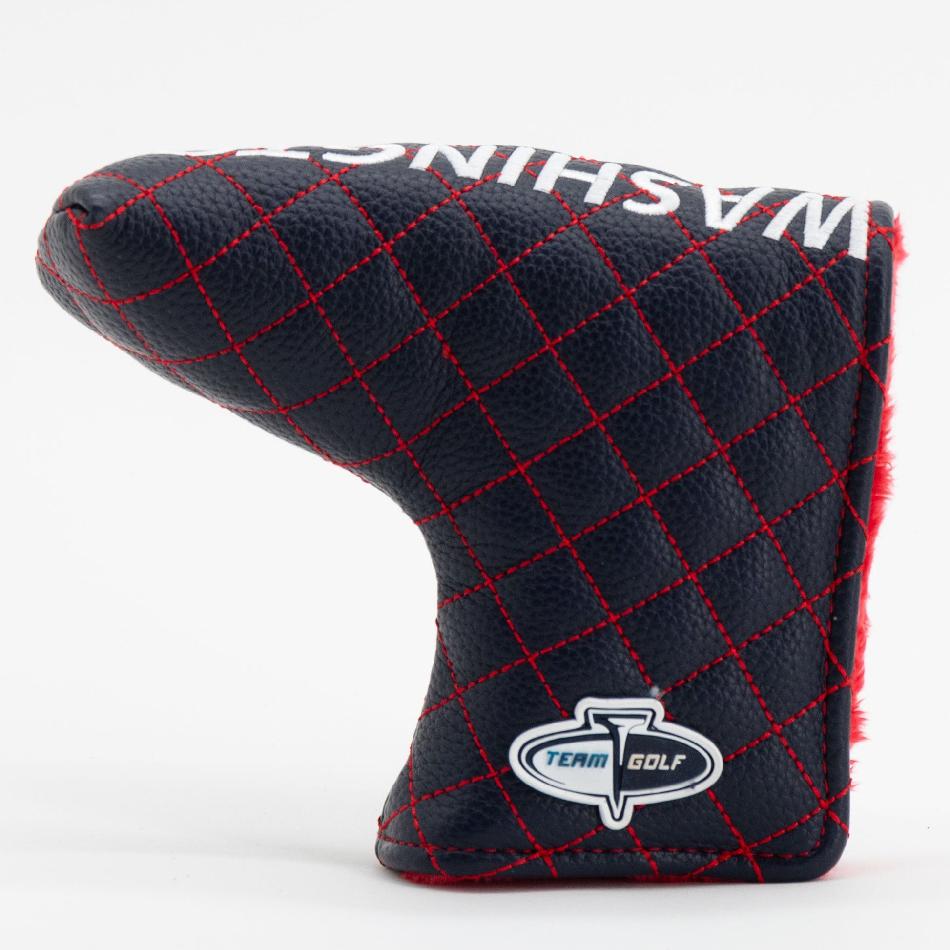 Washington Capitals solid blade putter quilted golf headcover alternate view