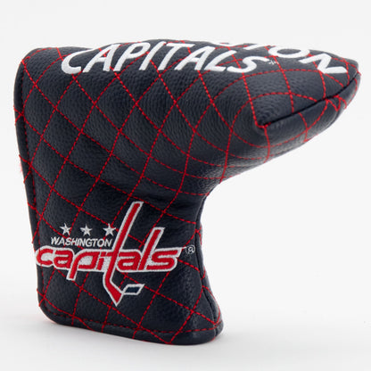 Washington Capitals solid blade putter quilted golf headcover alternate view