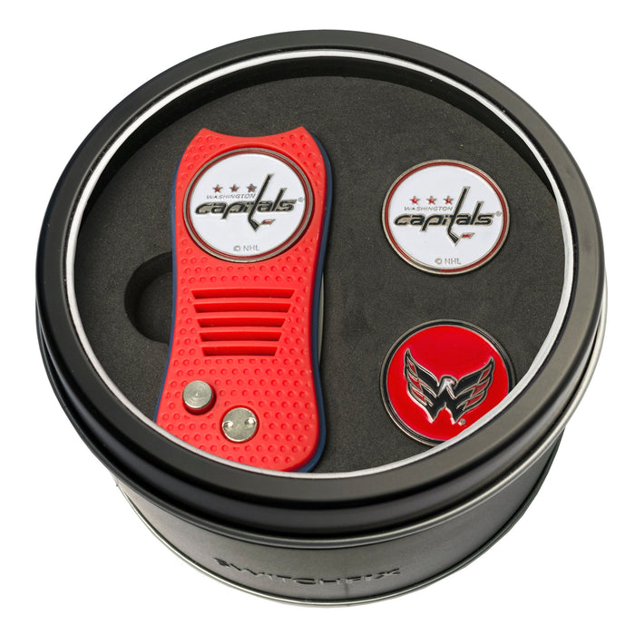 Washington Captials Switchblade divot tool and ball marker tin gift set