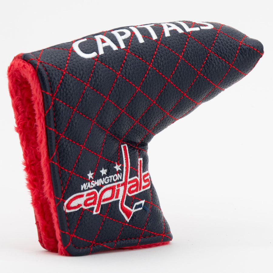 Washington Capitals split quilted blade putter cover: original opening and lining detail
