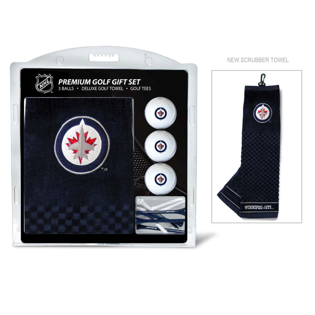 Winnipeg Jets Embroidered Towel Golf Gift Set