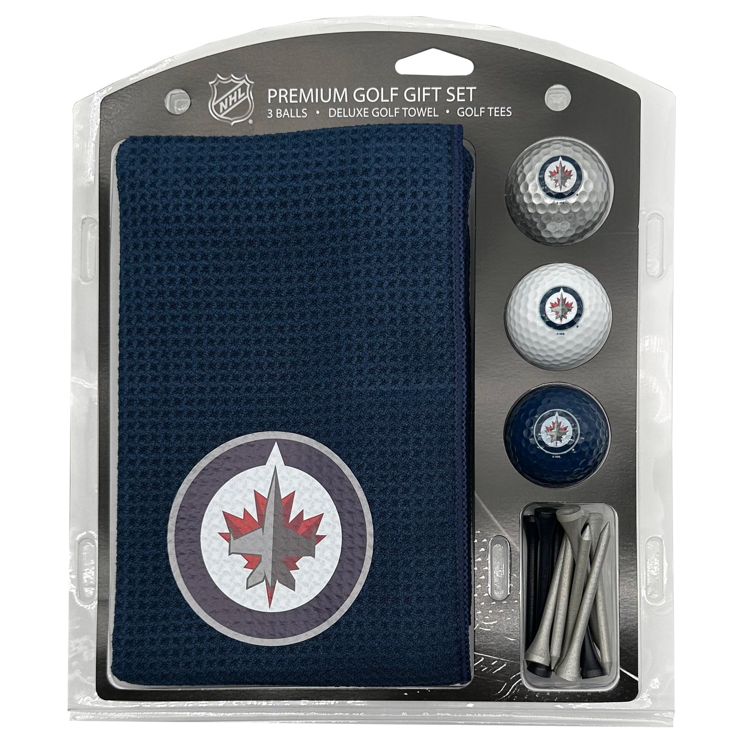 Winnipeg Jets Microfiber Towel Golf Gift Set - Club Rehab