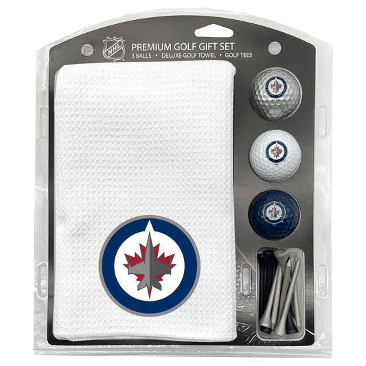 Winnipeg Jets White Microfiber Towel Golf Gift Set - Club Rehab