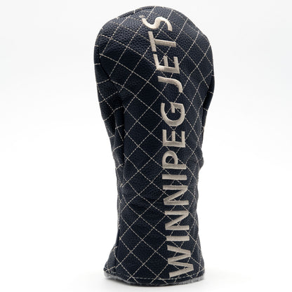 Winnipeg Jets Solid Fairway quilted headcover, angled view