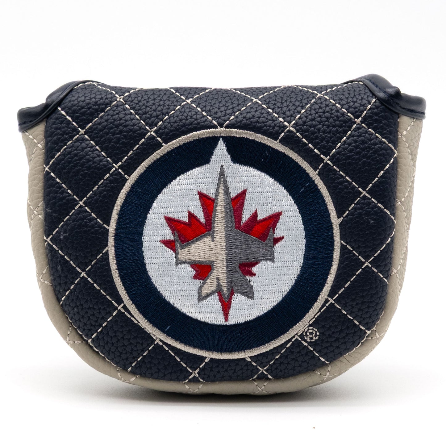 Winnipeg Jets solid mallet putter quilted golf headcover