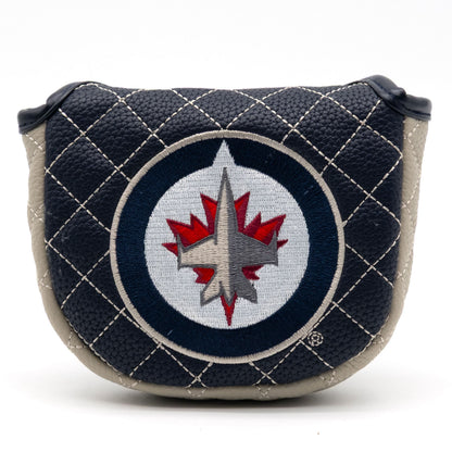 Winnipeg Jets solid mallet putter quilted golf headcover