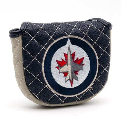Winnipeg Jets solid mallet putter quilted golf headcover alternate view