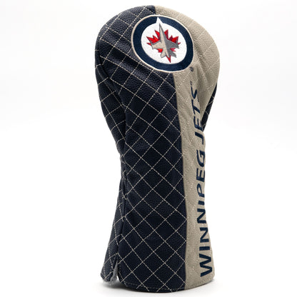 Winnipeg Jets split driver quilted golf headcover alternate view