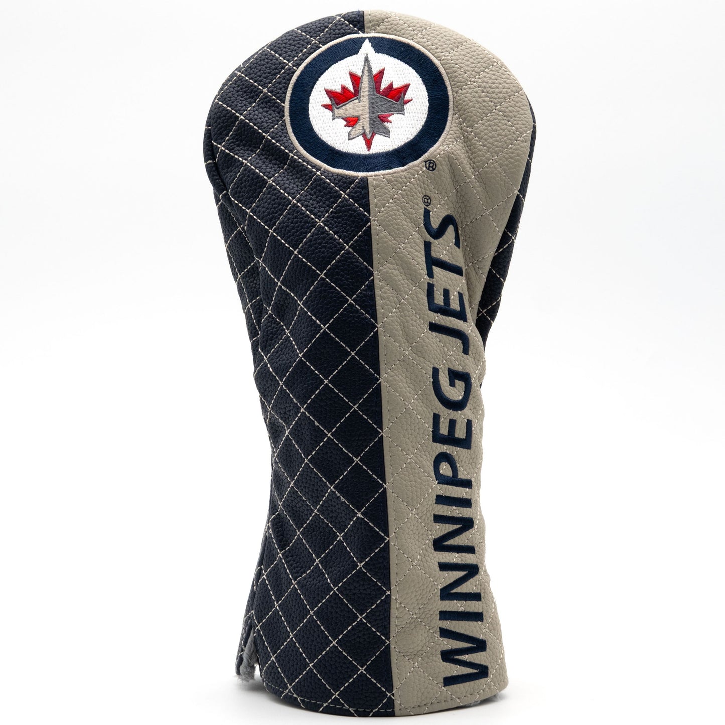 Winnipeg Jets split driver quilted golf headcover