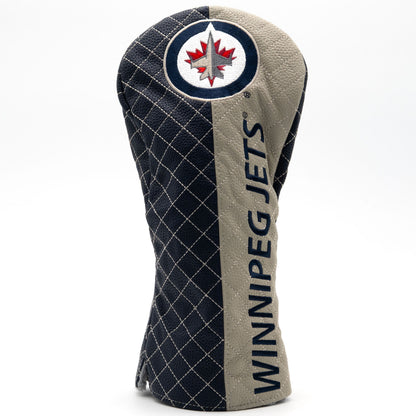 Winnipeg Jets split driver quilted golf headcover