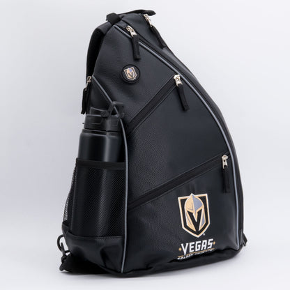 Vegas Golden Knights PU leather backpack by Team Golf, view 3