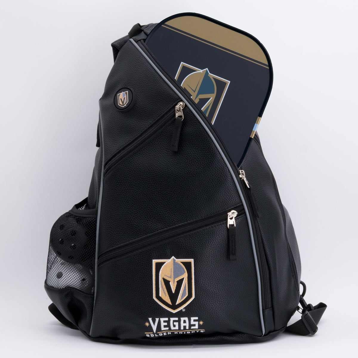 Vegas Golden Knights PU leather backpack by Team Golf, view 4