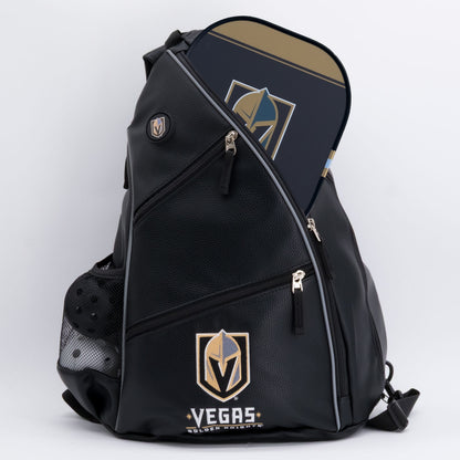 Vegas Golden Knights PU leather backpack by Team Golf, view 4