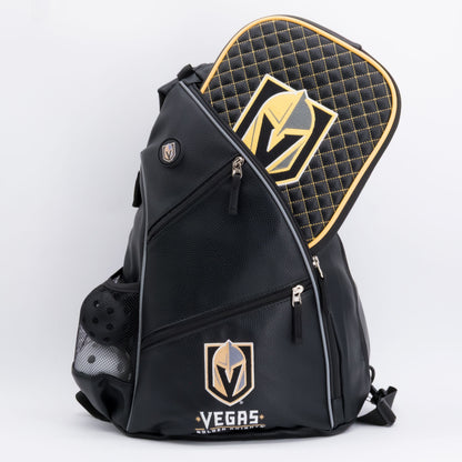 Vegas Golden Knights PU leather backpack by Team Golf, view 5
