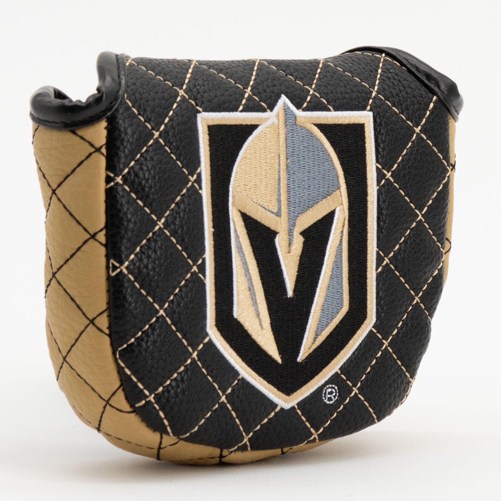 Vegas Golden Knights solid mallet putter quilted golf headcover alternate view