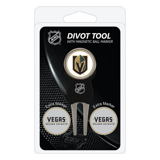 Vegas Golden Knights divot repair tool and three ball markers