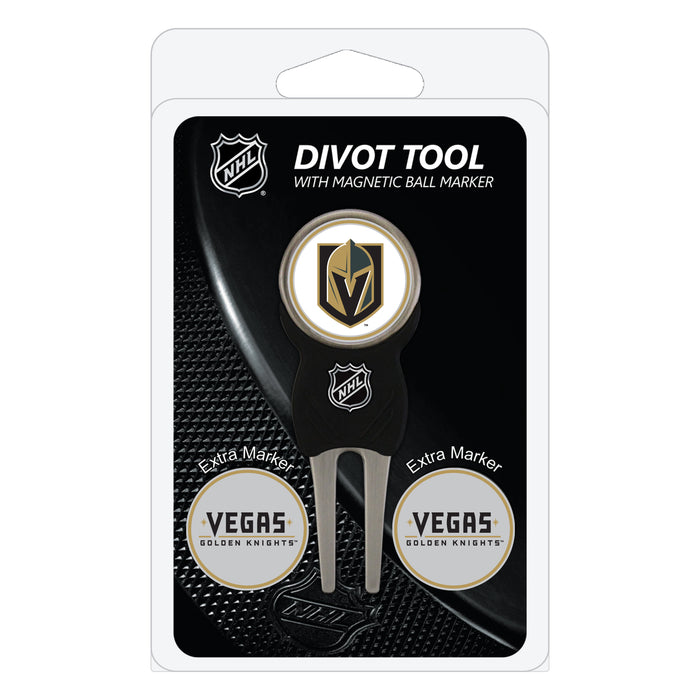 Vegas Golden Knights divot repair tool and three ball markers