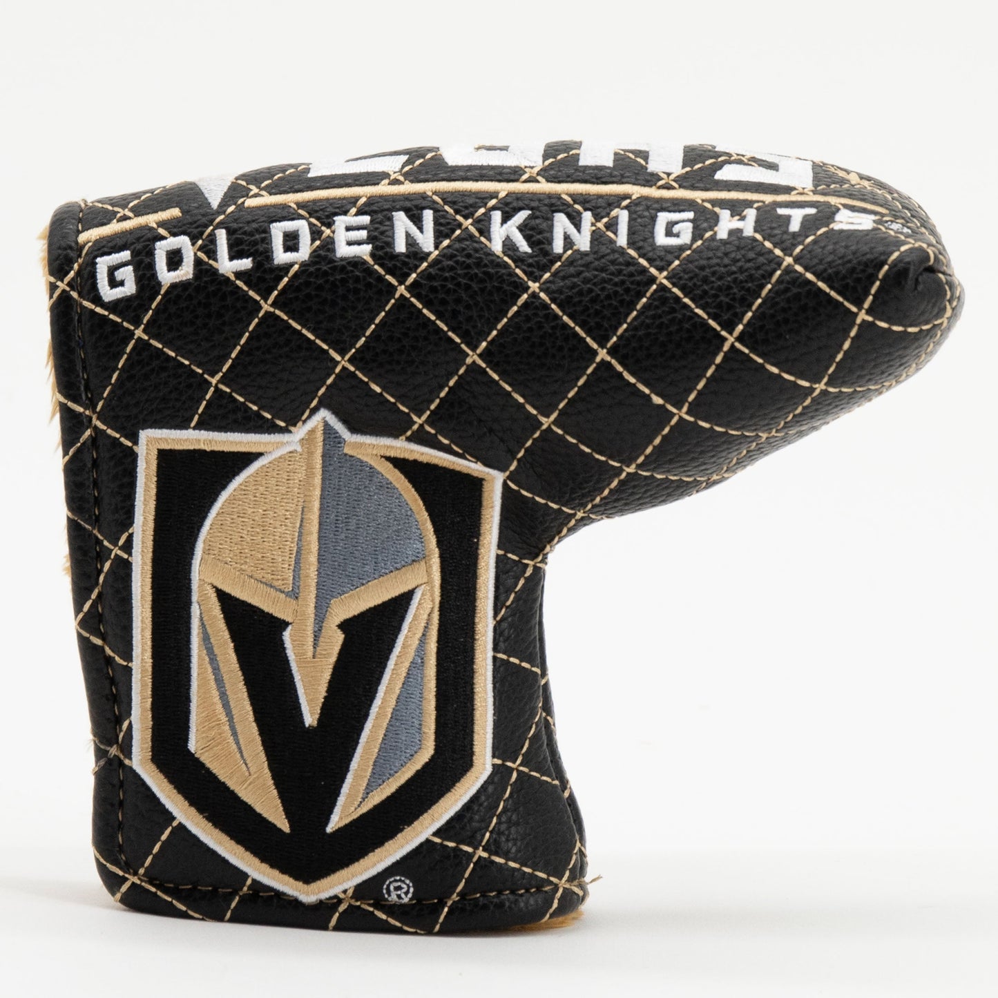 Vegas Golden Knights solid blade putter quilted golf headcover