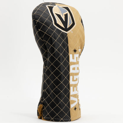 Vegas Golden Knights split driver quilted golf headcover alternate view
