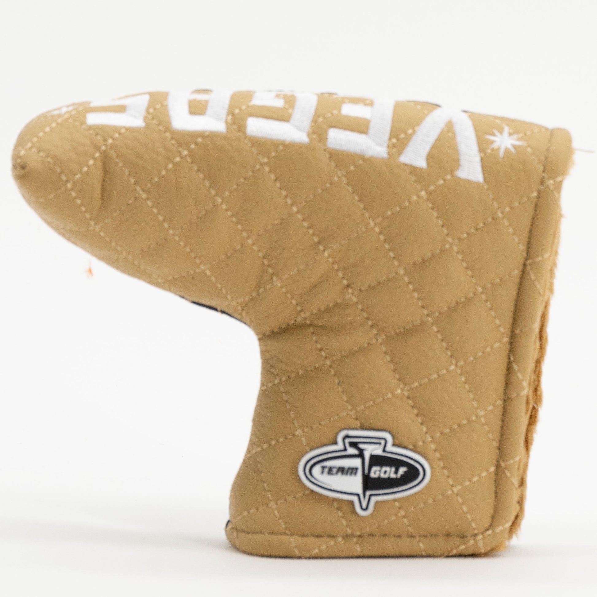 Vegas Golden Knights split blade putter quilted golf headcover alternate view