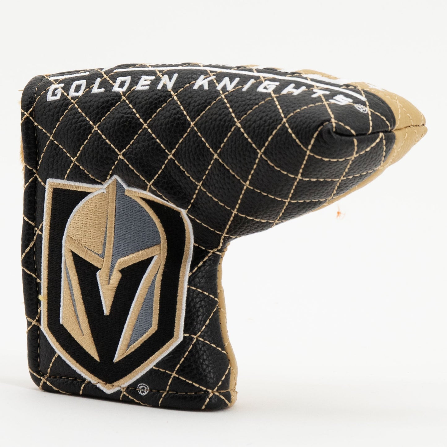 Vegas Golden Knights split blade putter quilted golf headcover alternate view