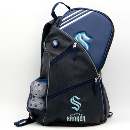 Seattle Kraken PU leather backpack by Team Golf, view 6