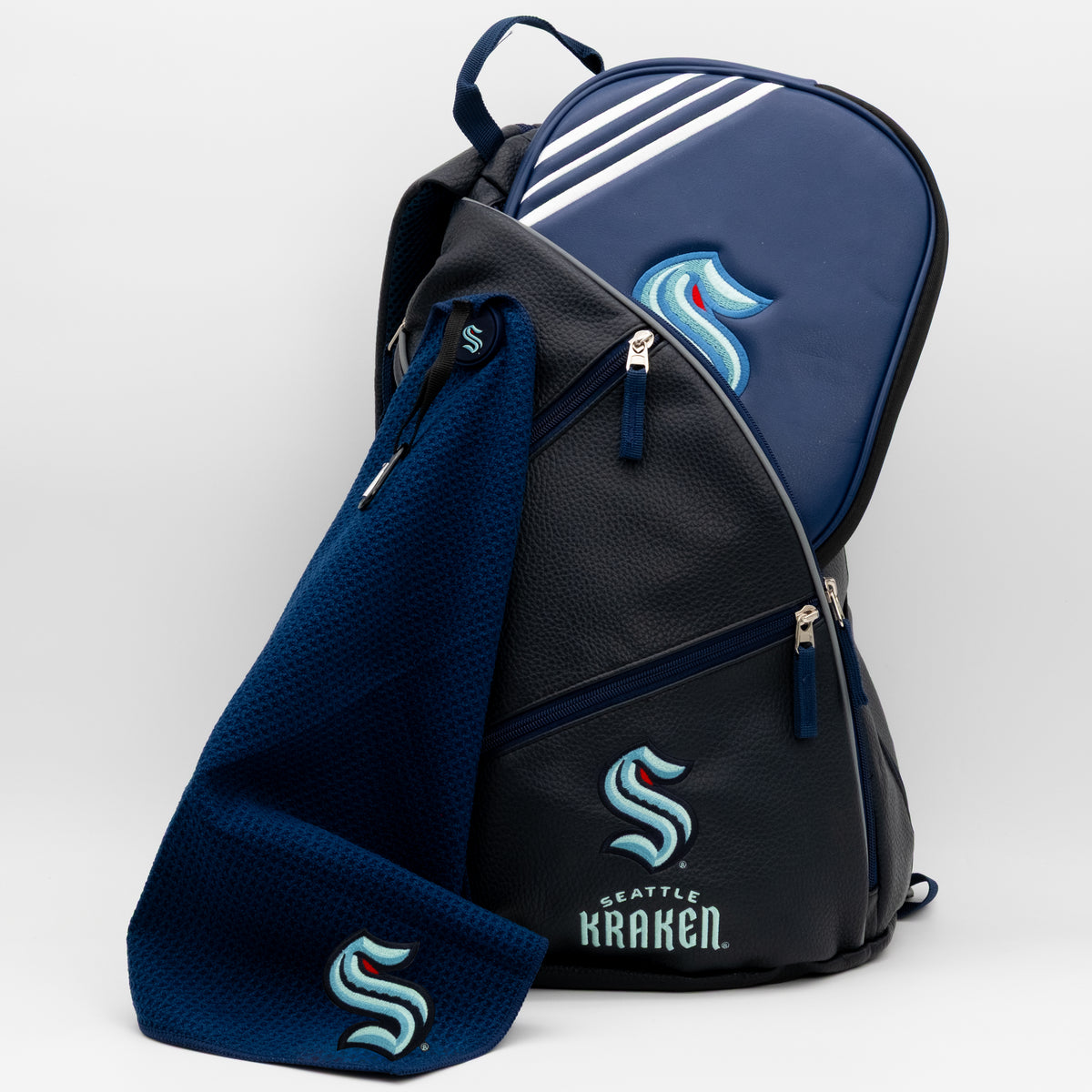 Seattle Kraken PU leather backpack by Team Golf, view 7