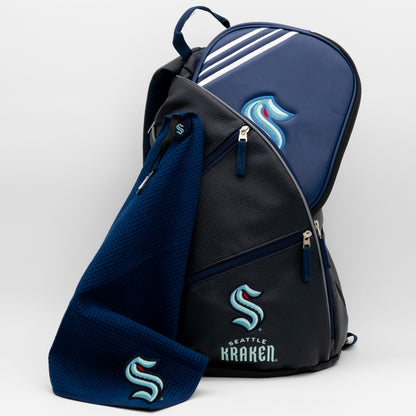 Seattle Kraken PU leather backpack by Team Golf, view 7