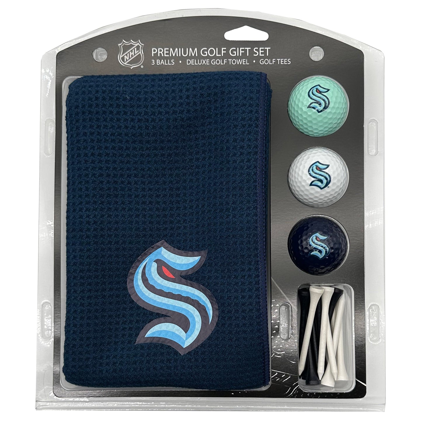 Seattle Kraken Microfiber Towel Golf Gift Set - Club Rehab