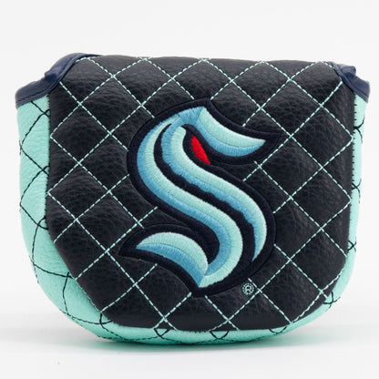 Seattle Kraken solid mallet putter quilted golf headcover