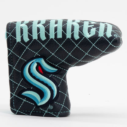 Seattle Kraken solid blade putter quilted golf headcover