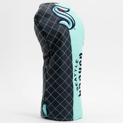 Seattle Kraken split driver quilted golf headcover alternate view