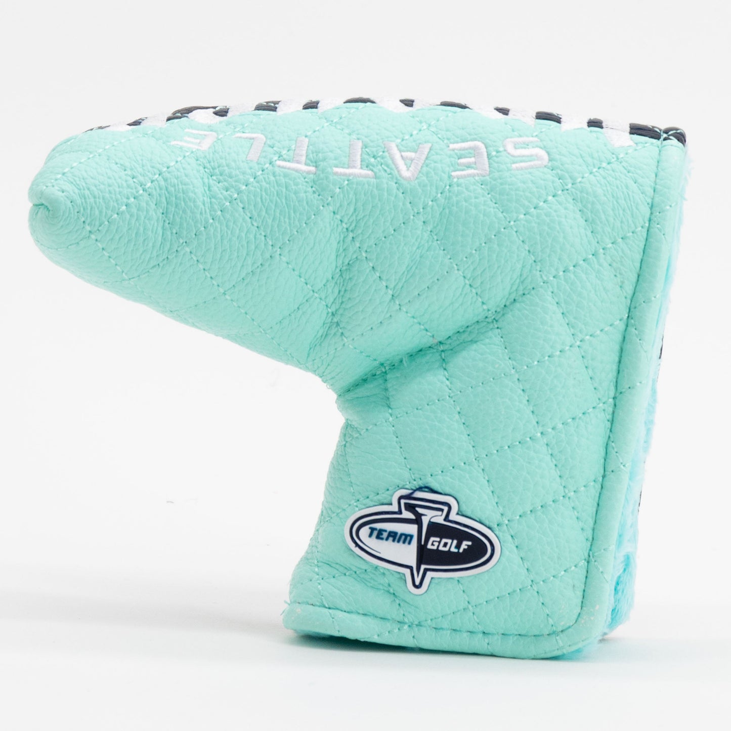 Seattle Kraken split blade putter quilted golf headcover alternate view