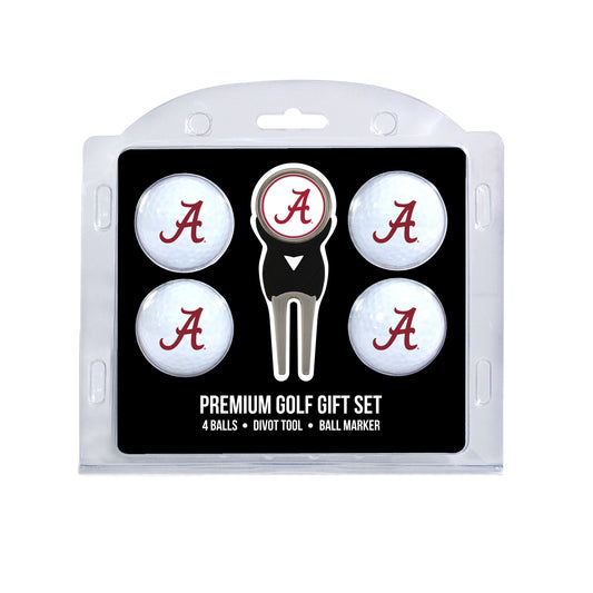 Alabama four ball golf gift set with divot tool and ball marker