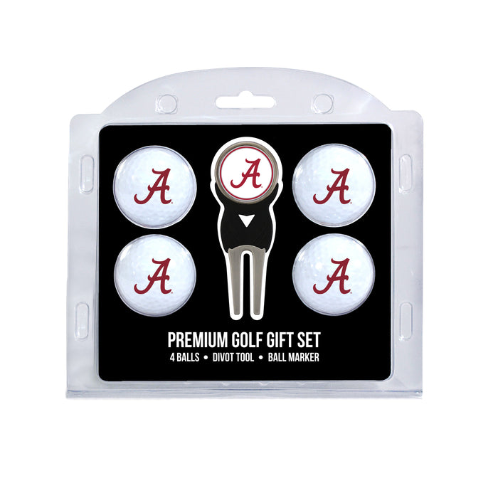 Alabama four ball golf gift set with divot tool and ball marker