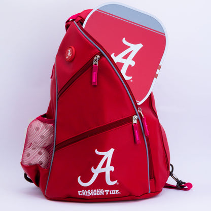 Alabama Crimson Tide PU leather backpack by Team Golf, view 4