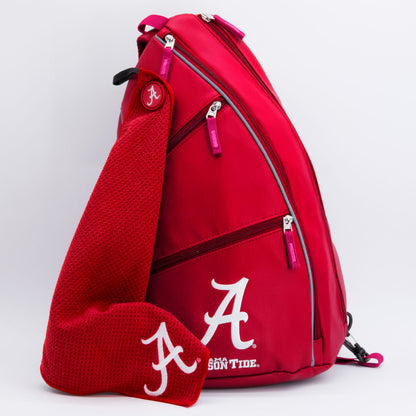 Alabama Crimson Tide PU leather backpack by Team Golf, view 8