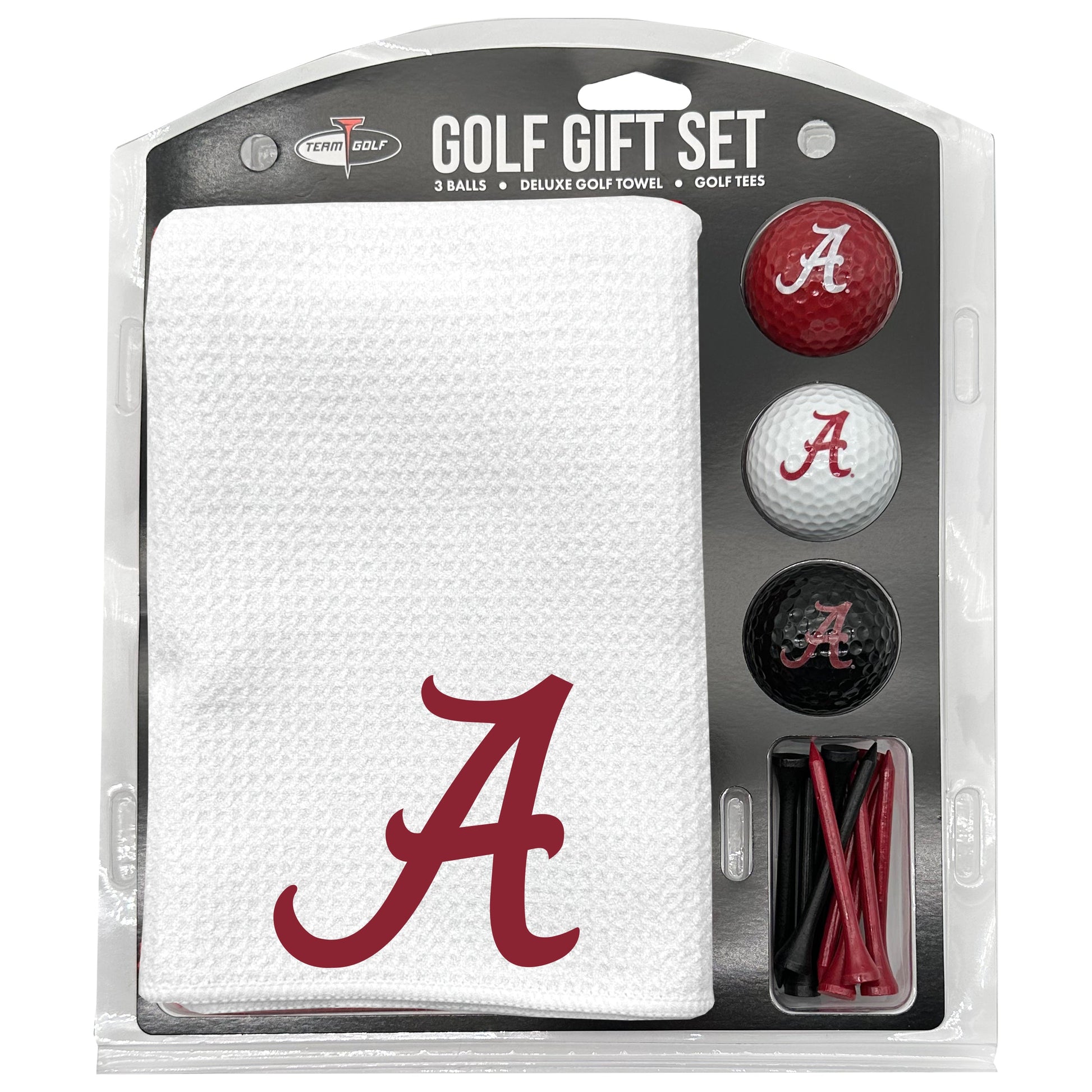 Alabama Crimson Tide White Microfiber Towel Golf Gift Set - Club Rehab