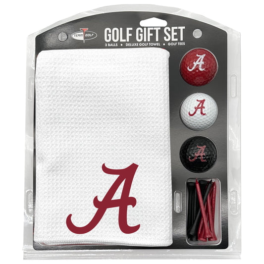 Alabama Crimson Tide White Microfiber Towel Golf Gift Set - Club Rehab