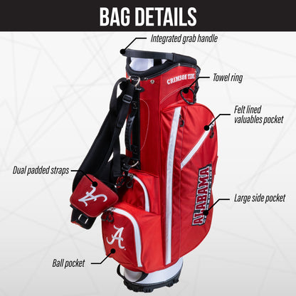 Alabama Crimson Tide Fairway Stand Bag - Image 3 - Club Rehab